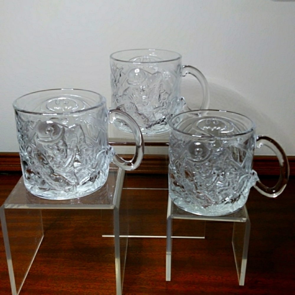McDonald's Batman Forever Lot of 3 The Riddler Collectible Glasses